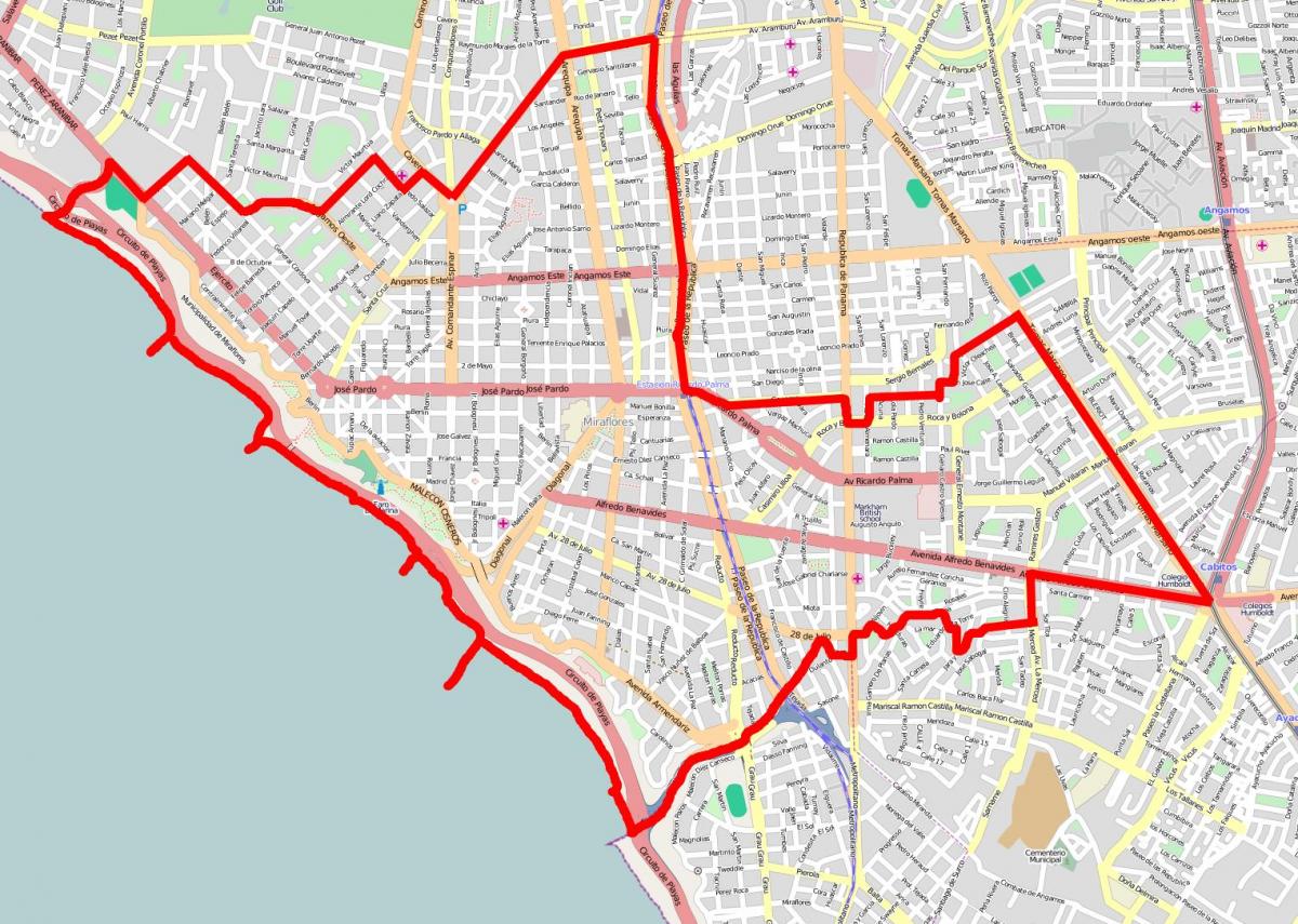 Lima miraflores karte