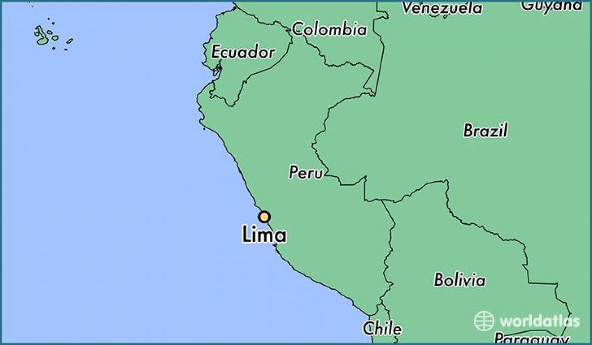 Lima, peru uz pasaules kartes