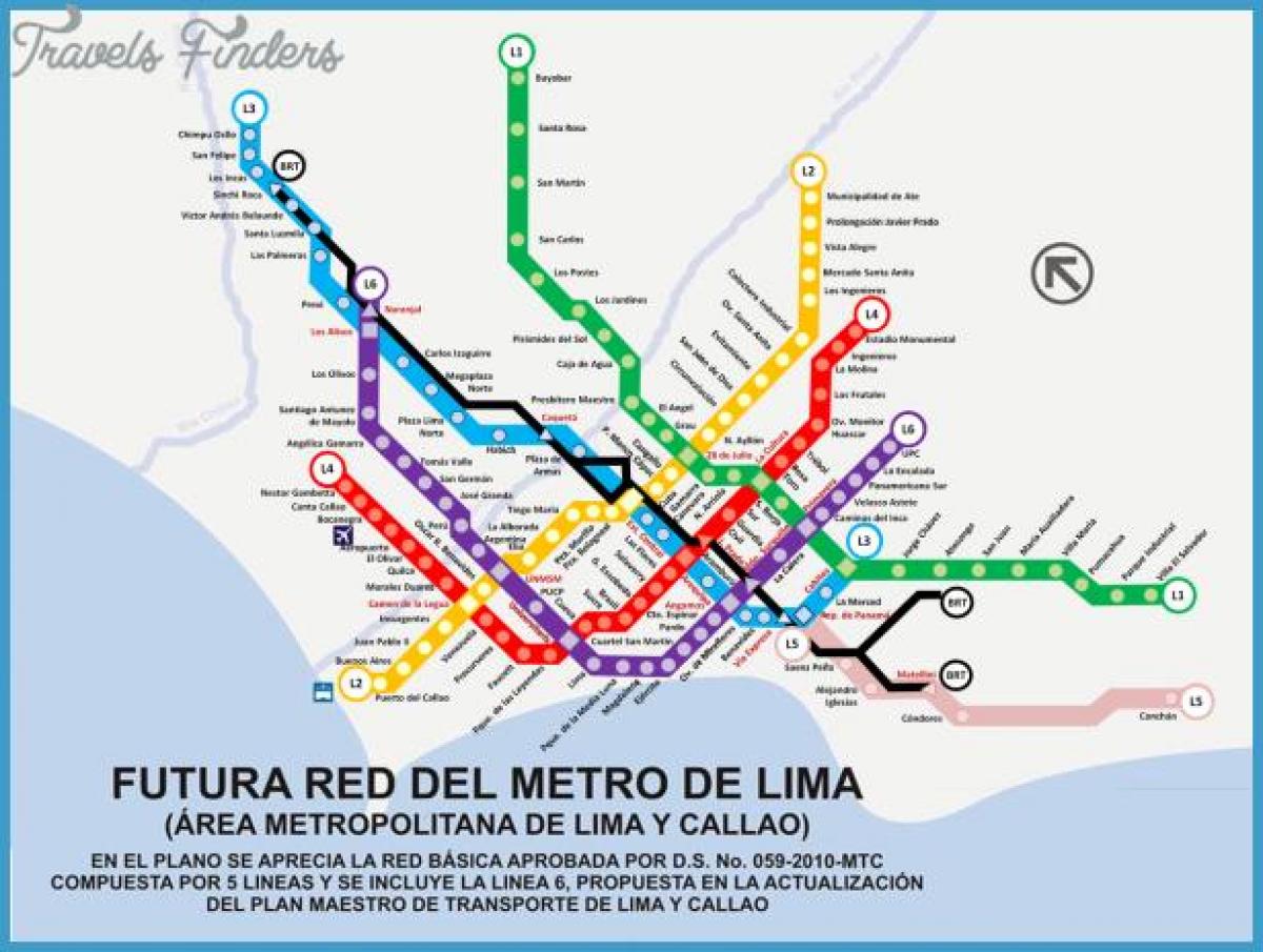 Karte metropolitano Lima