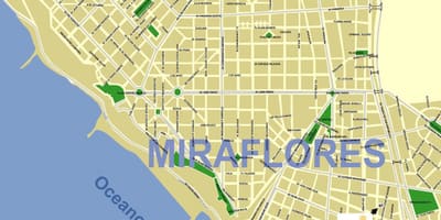 Karte miraflores Lima, peru